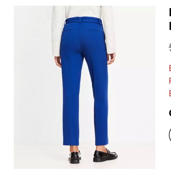 Anne Taylor Loft Belted Riviera Slim Pants in Doubleface  - EUC - Picture 2 of 2